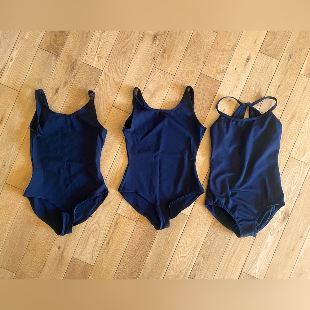 Girls black leotard bundle - size LC